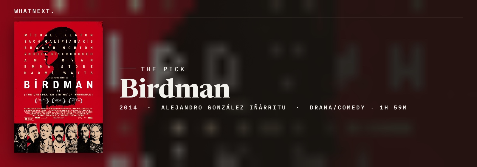 The pick: Birdman (2014)